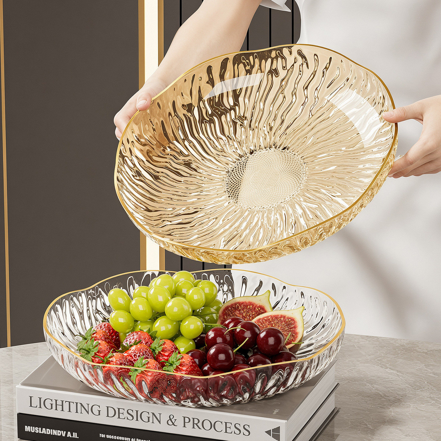 2026新款水果盘客厅家用轻奢高端零食干果摆放盘高颜值前台糖果盘,餐饮具,果盆/果盘/果篮,淘宝优惠券,粉丝福利购,淘宝优惠卷