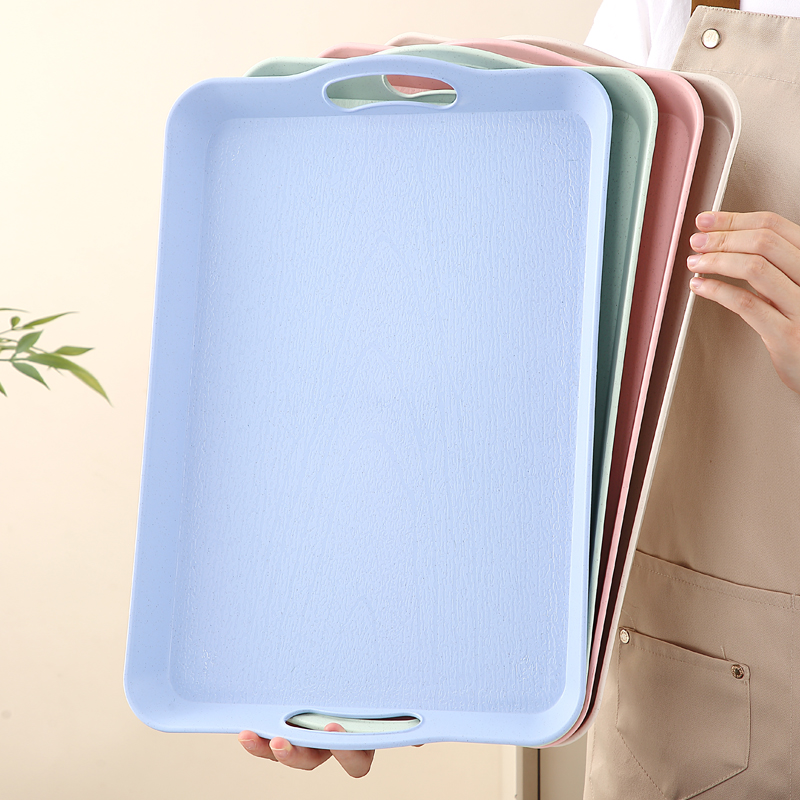 加厚防滑托盘长方形商用饭店餐盘