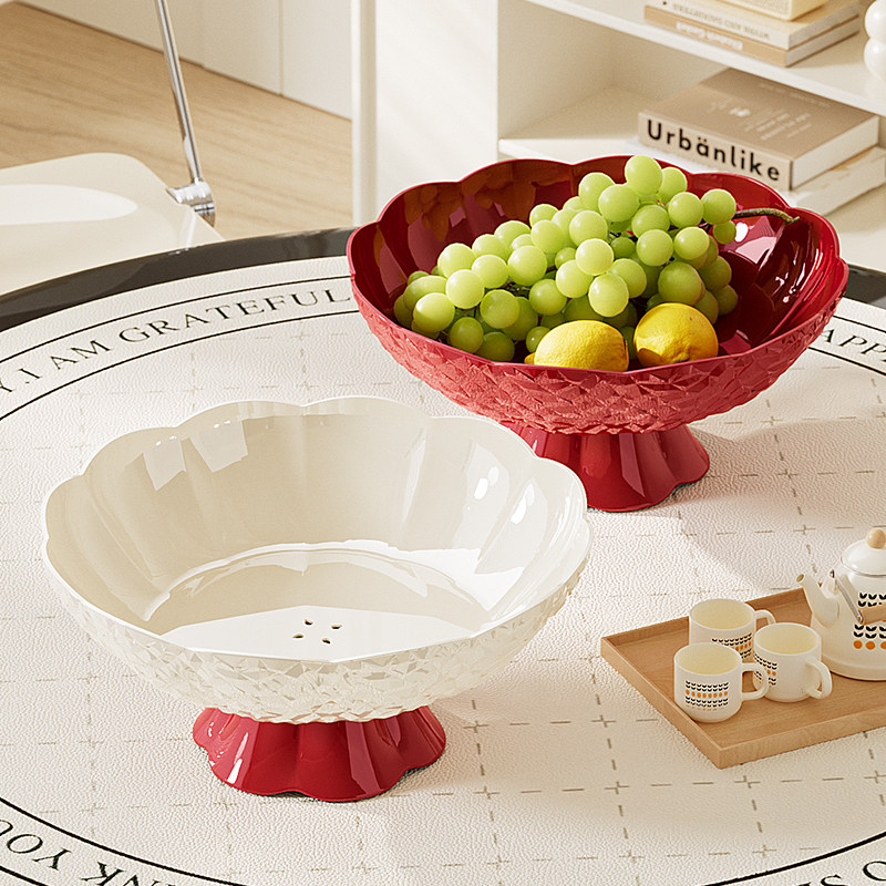 乔迁新居高脚果盘搬家入宅红色结婚糖果盘客厅茶几零食干果摆放盘,餐饮具,果盆/果盘/果篮,淘宝优惠券,粉丝福利购,淘宝优惠卷