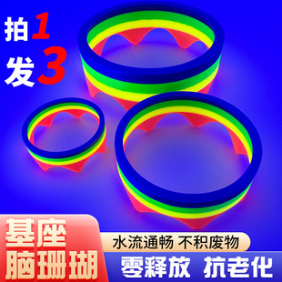 荧光彩虹脑类珊瑚基座底座八字脑抬升提升抬高造景架