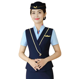 北航空姐制服职业套装女气质教师客服艺考空乘前台领班工作服马甲