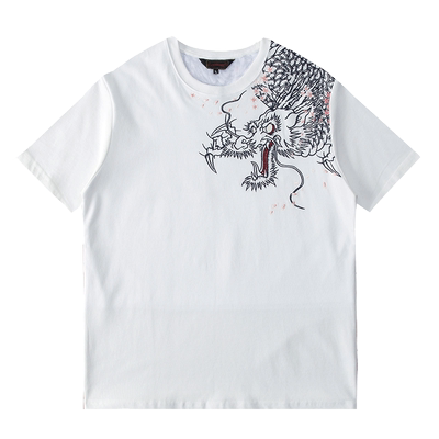 短袖潮牌青少年刺绣T恤