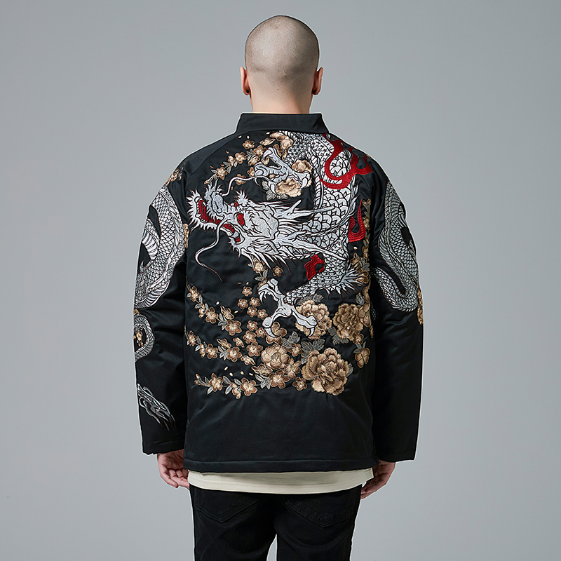 加厚冬季重磅刺绣棉衣