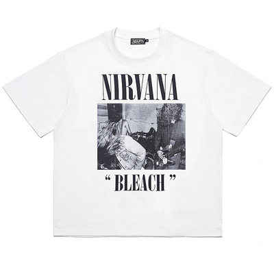 Nirvana涅磐乐队摇滚短袖T恤现场个性科本男女半袖潮牌夏季透气棉