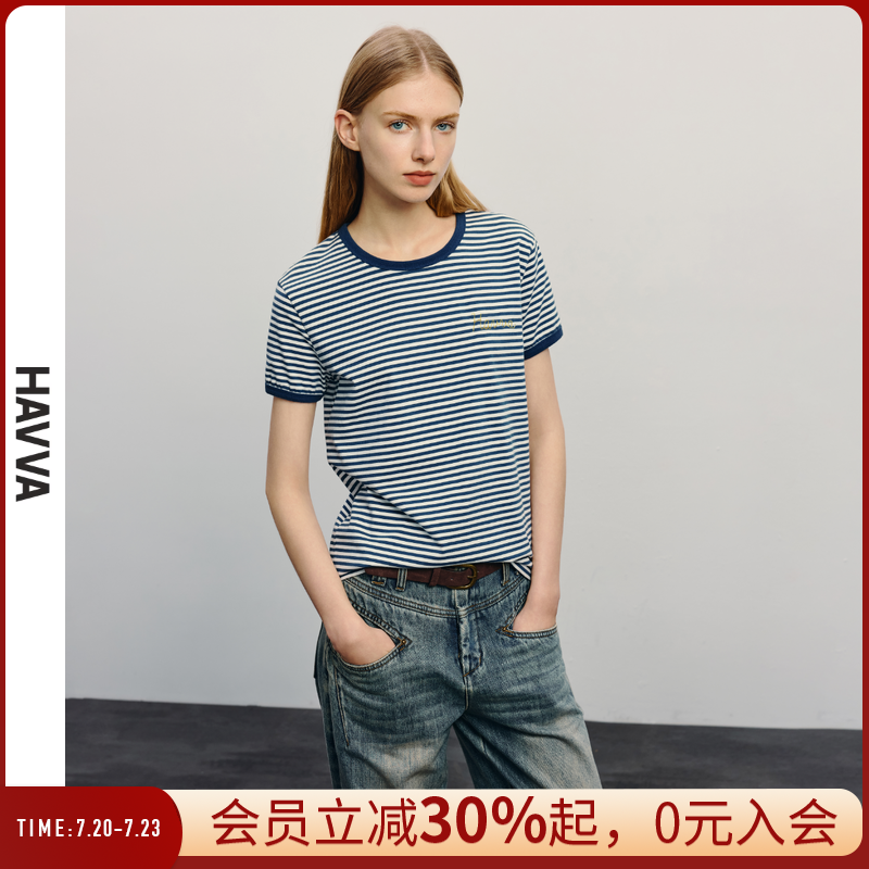 HAVVA夏季时尚女士T恤