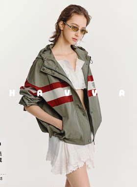 HAVVA廓形挺括连帽外套