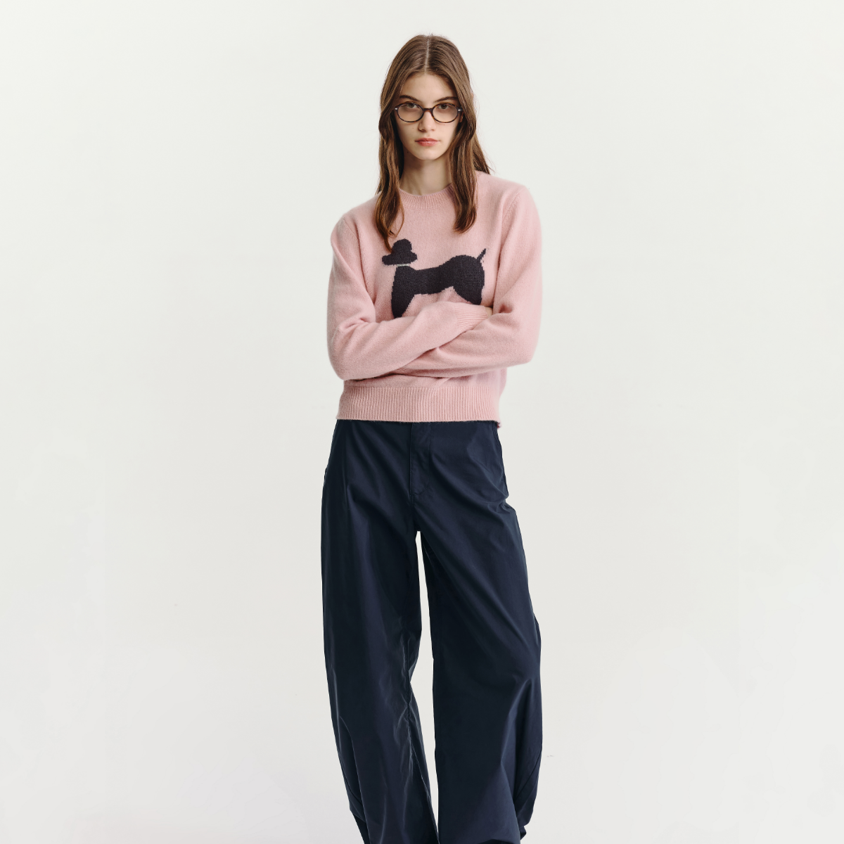 HAVVA好穿易打理短款加厚绒感毛衣女士上衣针织衫2025冬季M3-2714