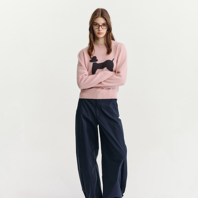 HAVVA好穿易打理短款加厚绒感毛衣女士上衣针织衫2025冬季M3-2714