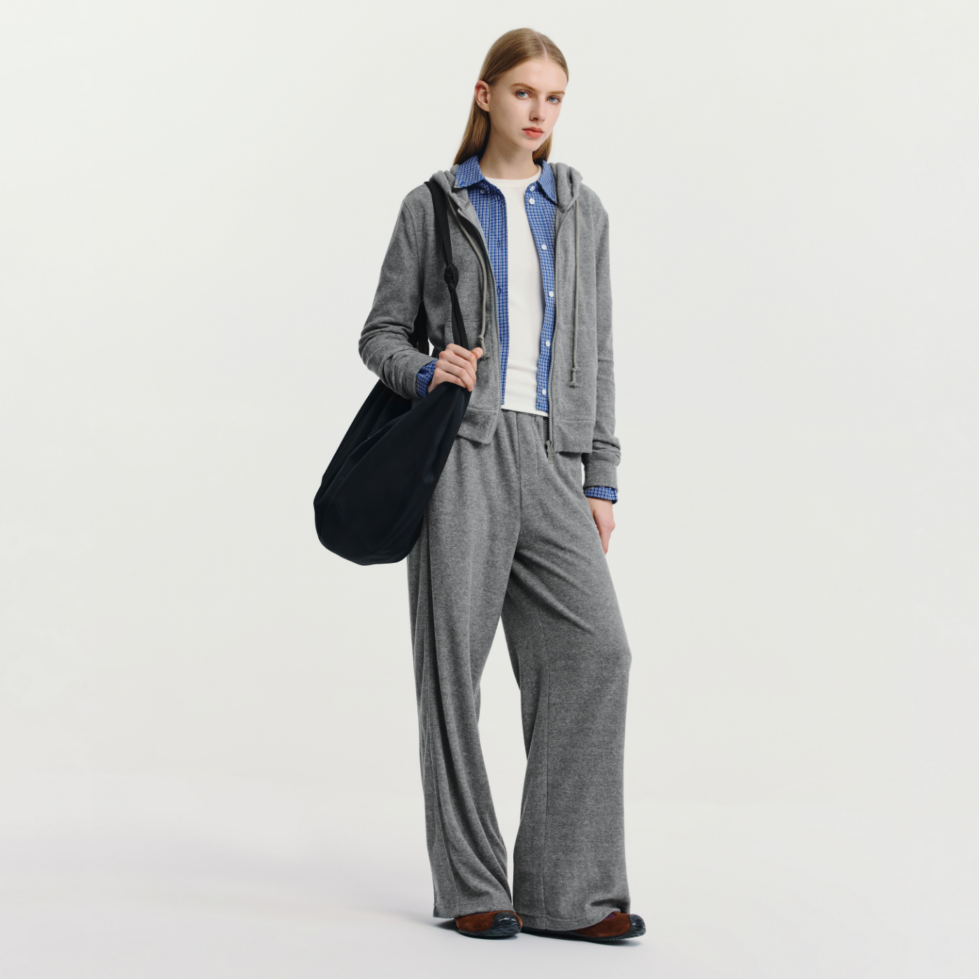 HAVVA连帽卫衣外套阔腿卫裤两件套舒适好穿女套装2026春季Z3-4709