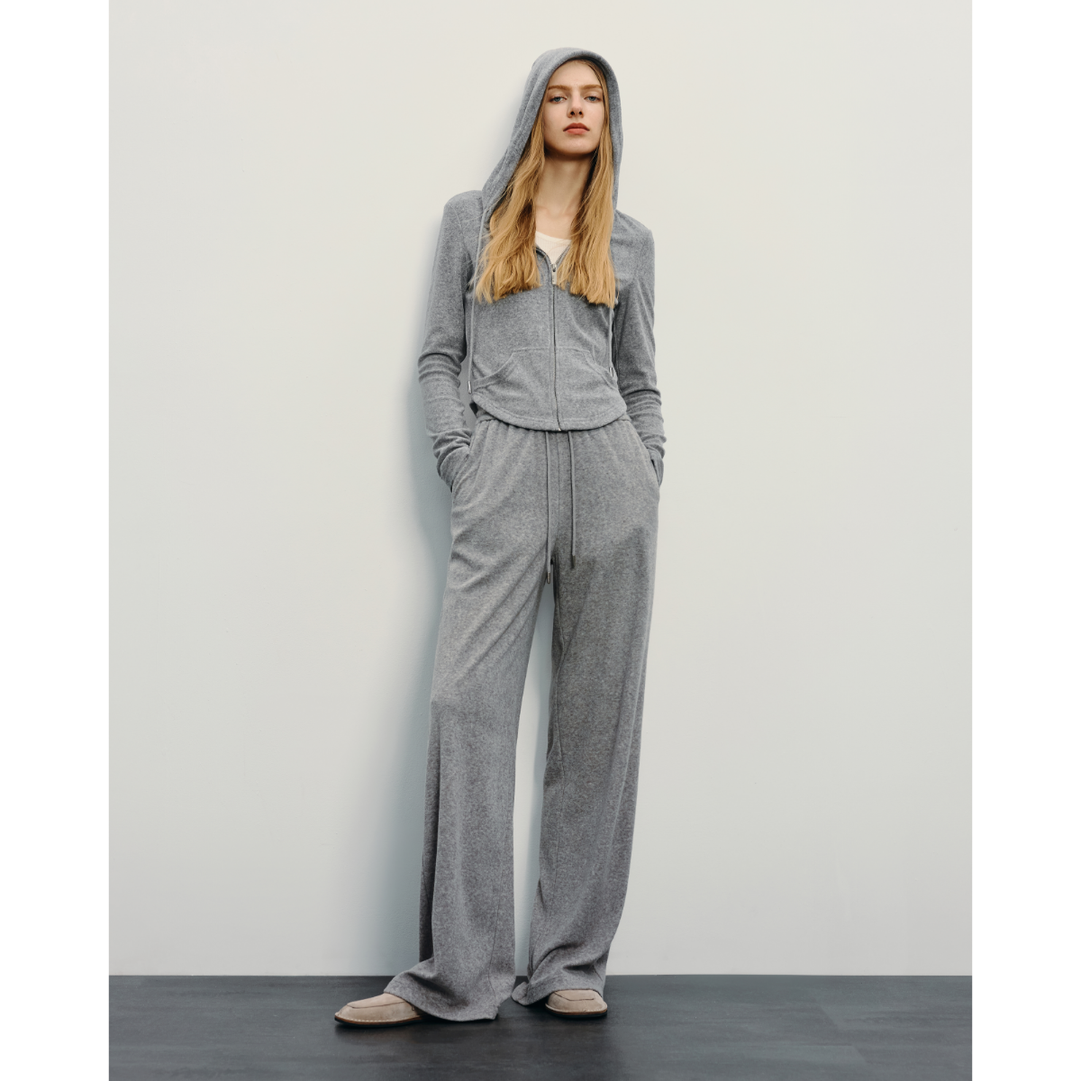 HAVVA修身卫衣卫裤显瘦运动休闲套装女士两件套2025秋冬Z3-20100