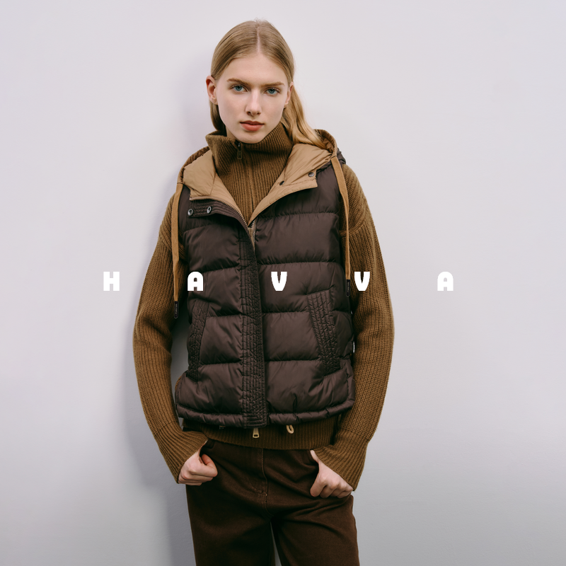 havva时尚设计感新款羽绒马甲