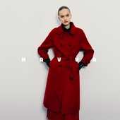 100%绵羊毛大衣女士外套2025冬N3 HAVVA 红运好运新年系列 2581
