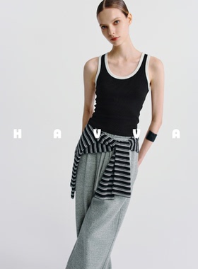 HAVVA高弹针织背心吊带女修身显瘦内搭外穿上衣2025夏季D3-01760