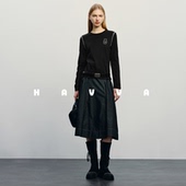 HAVVA修身 T78490 设计感内搭正肩女士上衣2026春季 显瘦长袖 打底衫