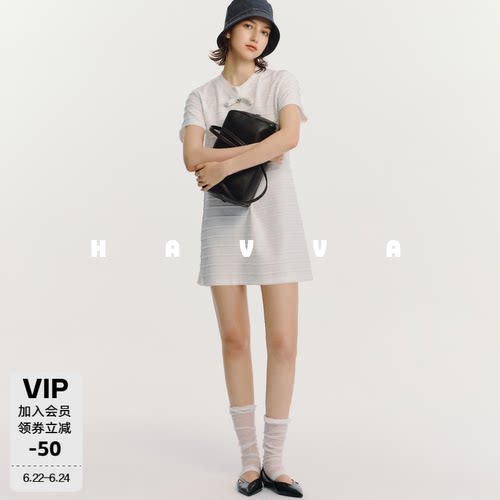 HAVVA女士短袖T恤连衣裙