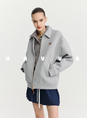 HAVVA设计感宽松落肩袖卫衣外套休闲好穿搭女上衣2026春季W3-4476