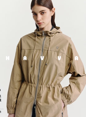HAVVA工装风双拉链外套抽身收腰显瘦外搭女士上衣2026秋季W3-4246