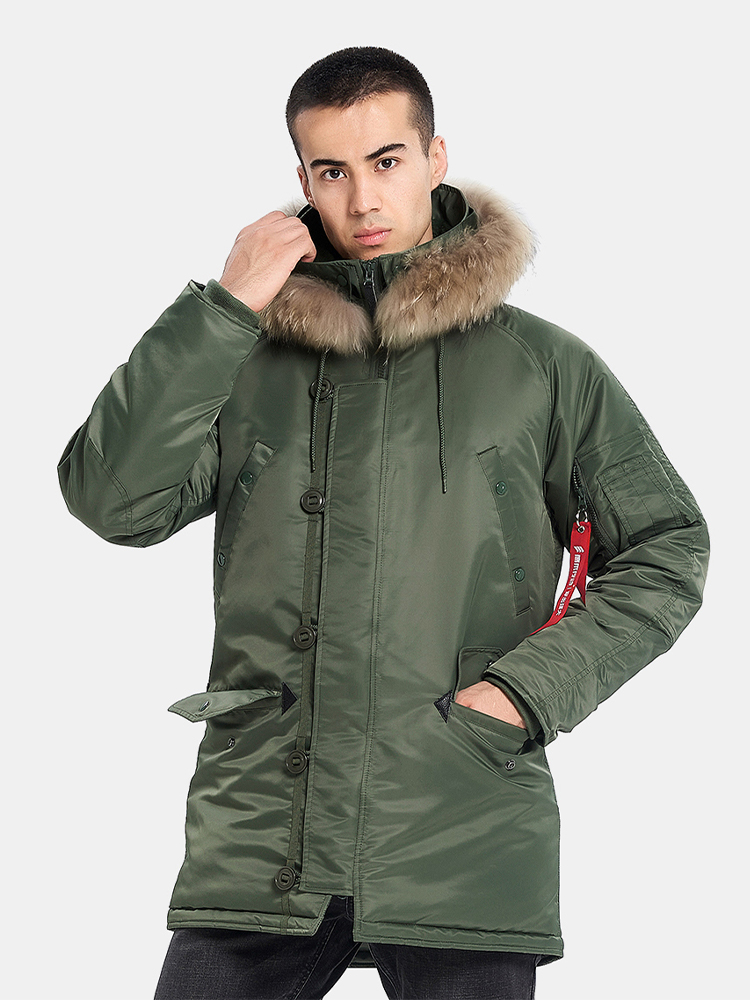 n3b防寒服鹰爪行动真毛领大衣