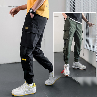 ins工装裤男潮牌休闲裤青年秋冬季束脚潮流长裤子2026新款运动裤