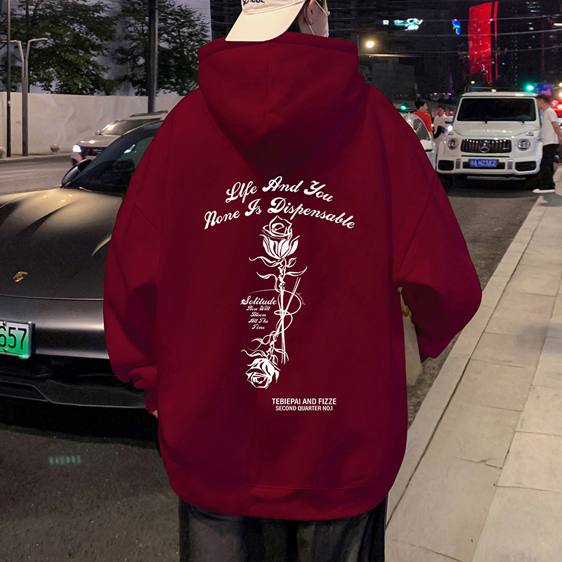 卫衣男女春秋季情侣外套无性别高级感宽松oversize慵懒风潮流帽衫
