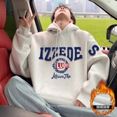 男装 美式 休闲帽衫 外套oversize加绒加厚长袖 卫衣男秋冬季 2026新款