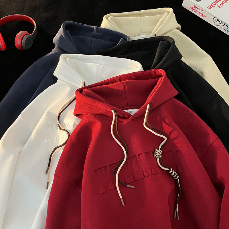 潮流宽松百搭国潮连帽卫衣外套