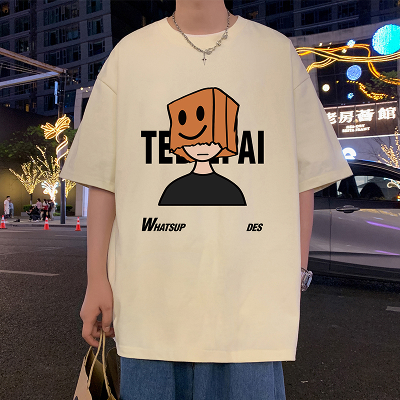 纯棉潮流印花宽松百搭短袖T恤