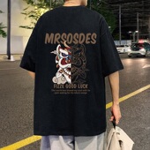 体恤新中式 国潮醒狮重磅纯棉短袖 港风男装 半袖 t恤男夏季 2026新款