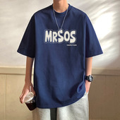 2026新款 T恤男夏季 宽松半袖 港风潮牌体恤男装 纯棉美式 打底衫 短袖