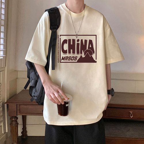 潮流宽松百搭纯棉短袖T恤男女