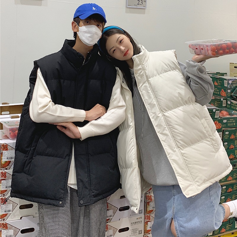 美式叠穿坎肩棉服马甲男冬季新款百搭潮牌上衣服港风休闲情侣外套