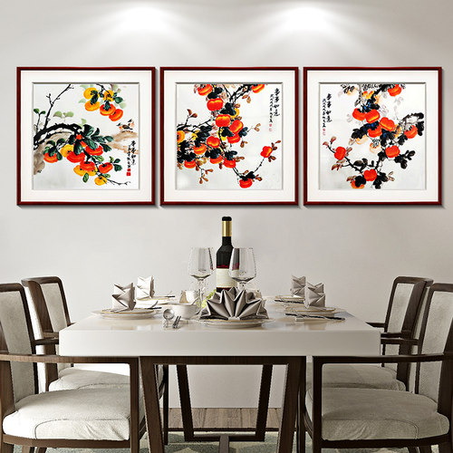 事事如意装饰画新中式沙发背景