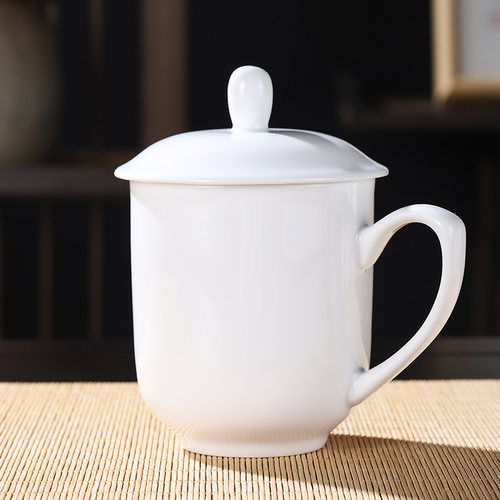 泥火匠宜宜联名款经典陶瓷带盖茶杯家用泡茶水杯开会杯子商务盖杯