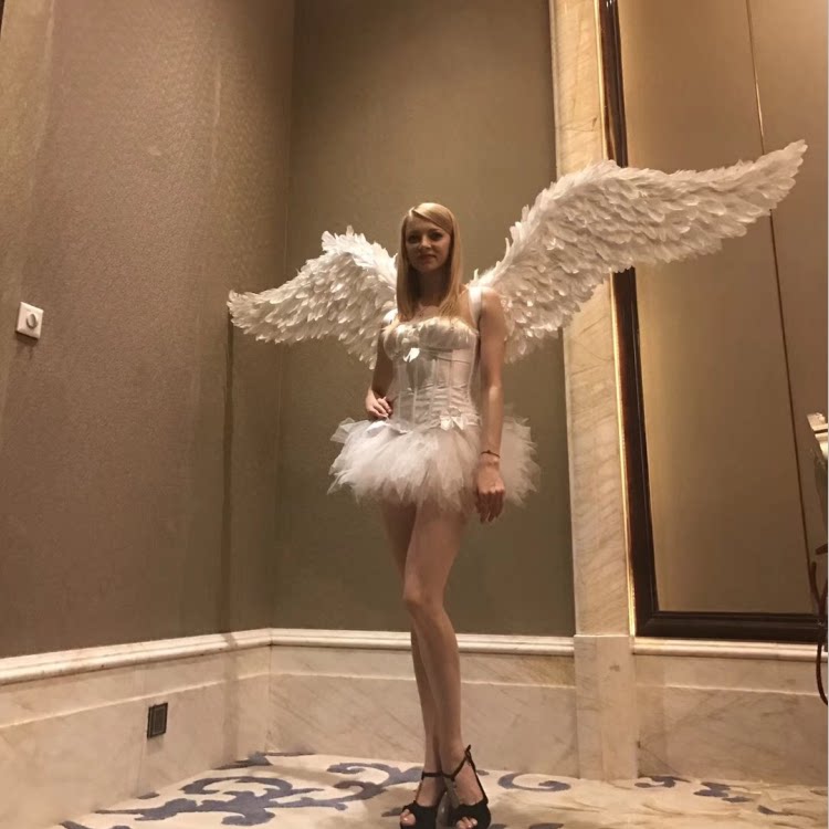 维密翅膀道具天使羽毛模特走秀演出婚纱摄影维多利亚同款内衣舞台