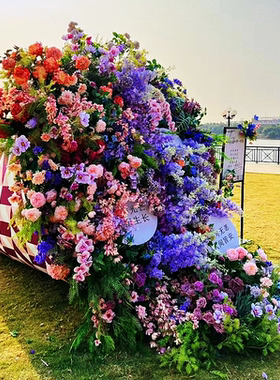 户外大型花束美陈摆件网红打卡拍照道具节日活动装饰巨型捧花仿真