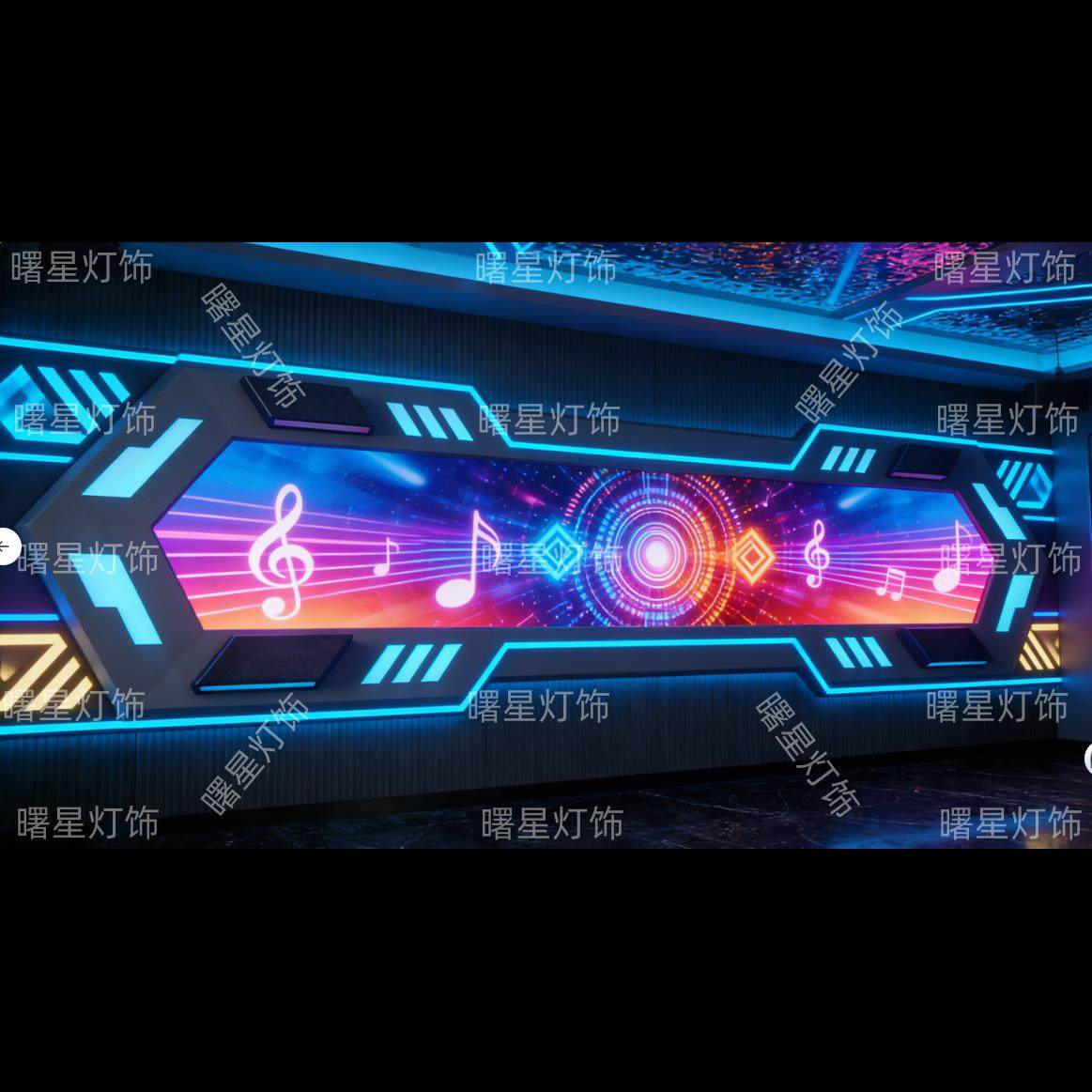 模块造型壁灯墙壁装饰灯电竞馆电竞酒店网吧网咖电竞房KTV包房灯