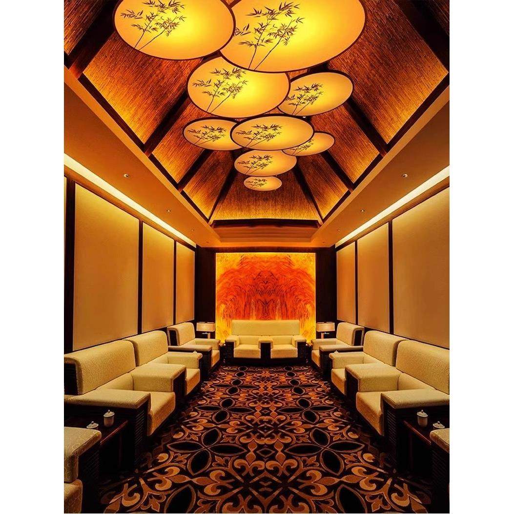 禅意餐厅吊灯新中式酒店大堂宴会厅过道民宿饭店创意中古餐饮灯具