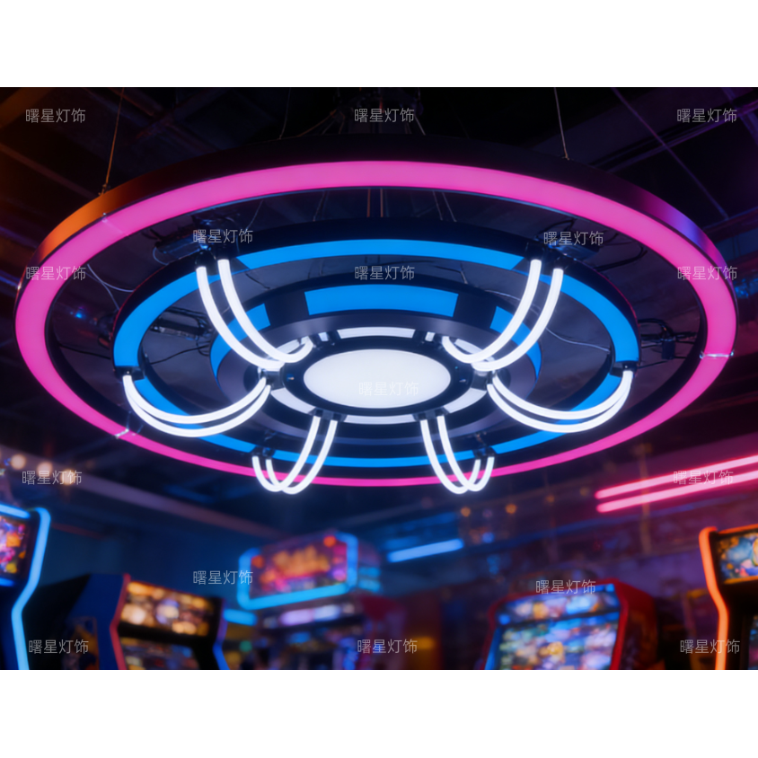 电玩城模块造型氛围吊灯电竞馆儿童乐园娱乐场游戏厅商场大厅灯具