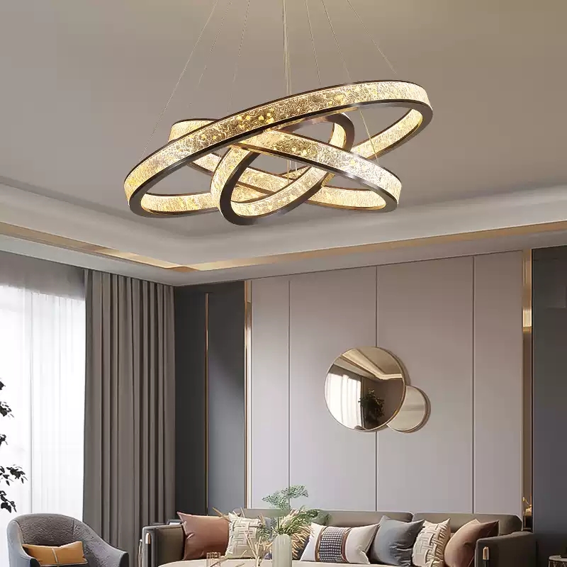 铄石流金客厅吊灯意式极简轻奢现代简约餐厅大厅别墅复式楼饭厅灯