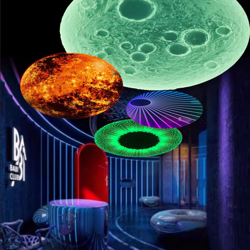 网红七彩氛围灯酒吧灯电玩城游戏厅游乐场娃娃机室科技馆VR室吊灯