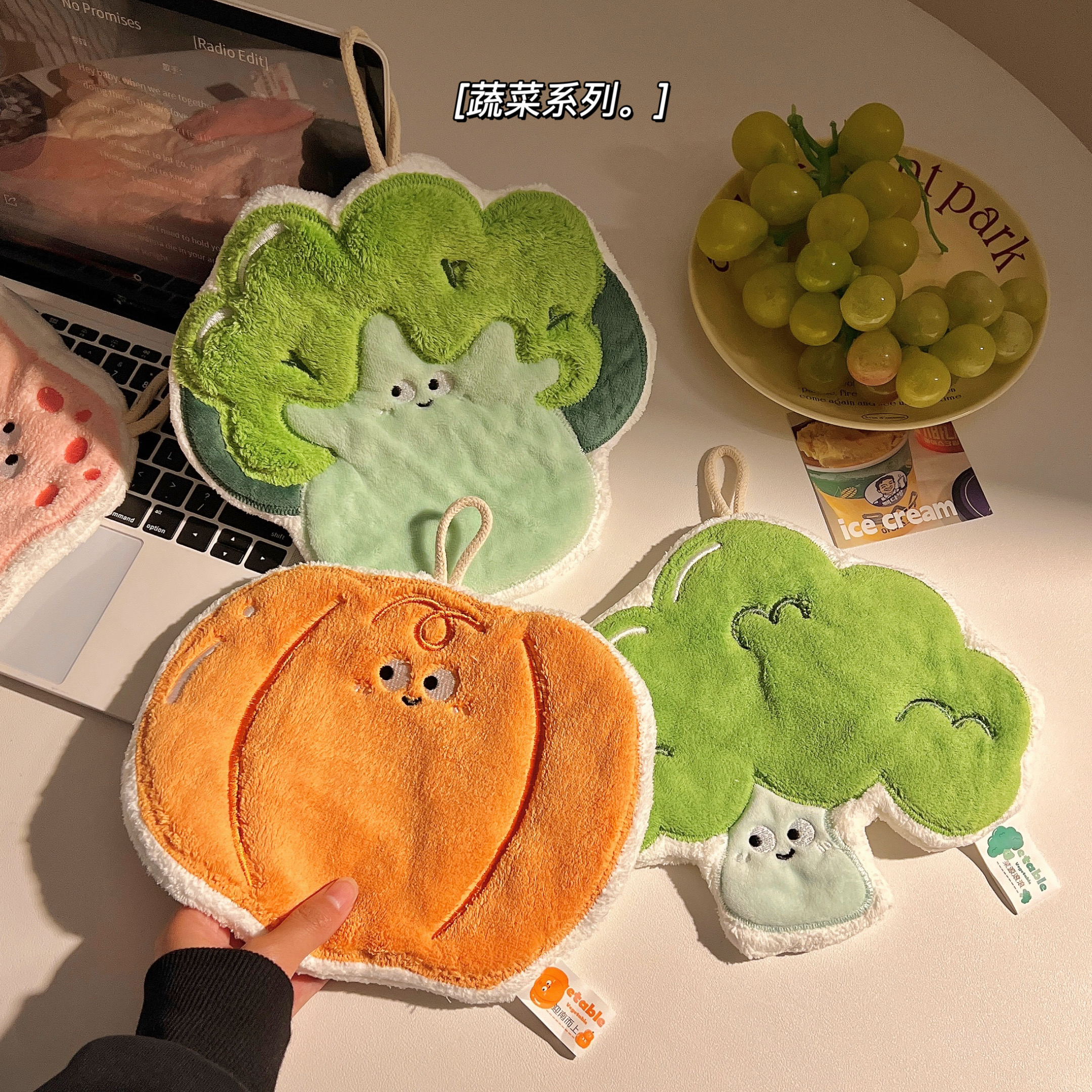 创意蔬菜擦手巾壁挂毛巾厨房抹布