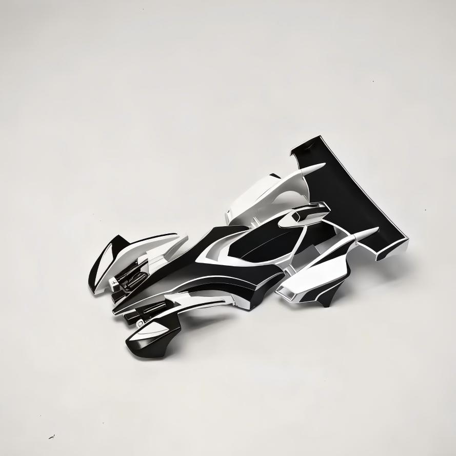 田宫四驱车19452 FMA底盘喷漆车壳巨无霸 白色利刃配色封绘定制