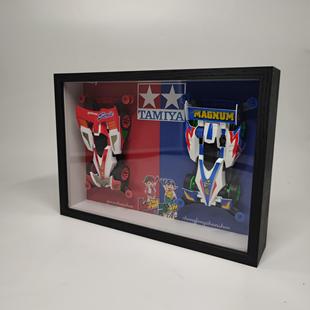 田宫四驱兄弟四驱车漫画旋风冲锋背景相框10寸成品含车展示盒DIY