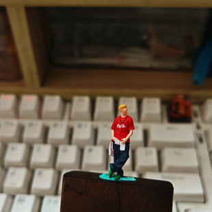 上色成品 1:64 痞帅墨镜帅哥 64比例人偶 微拍摆件沙盘场景摆件