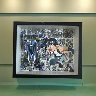 田宫四驱兄弟四驱车星马豪二次元漫画背景展示框展示盒10寸尺寸