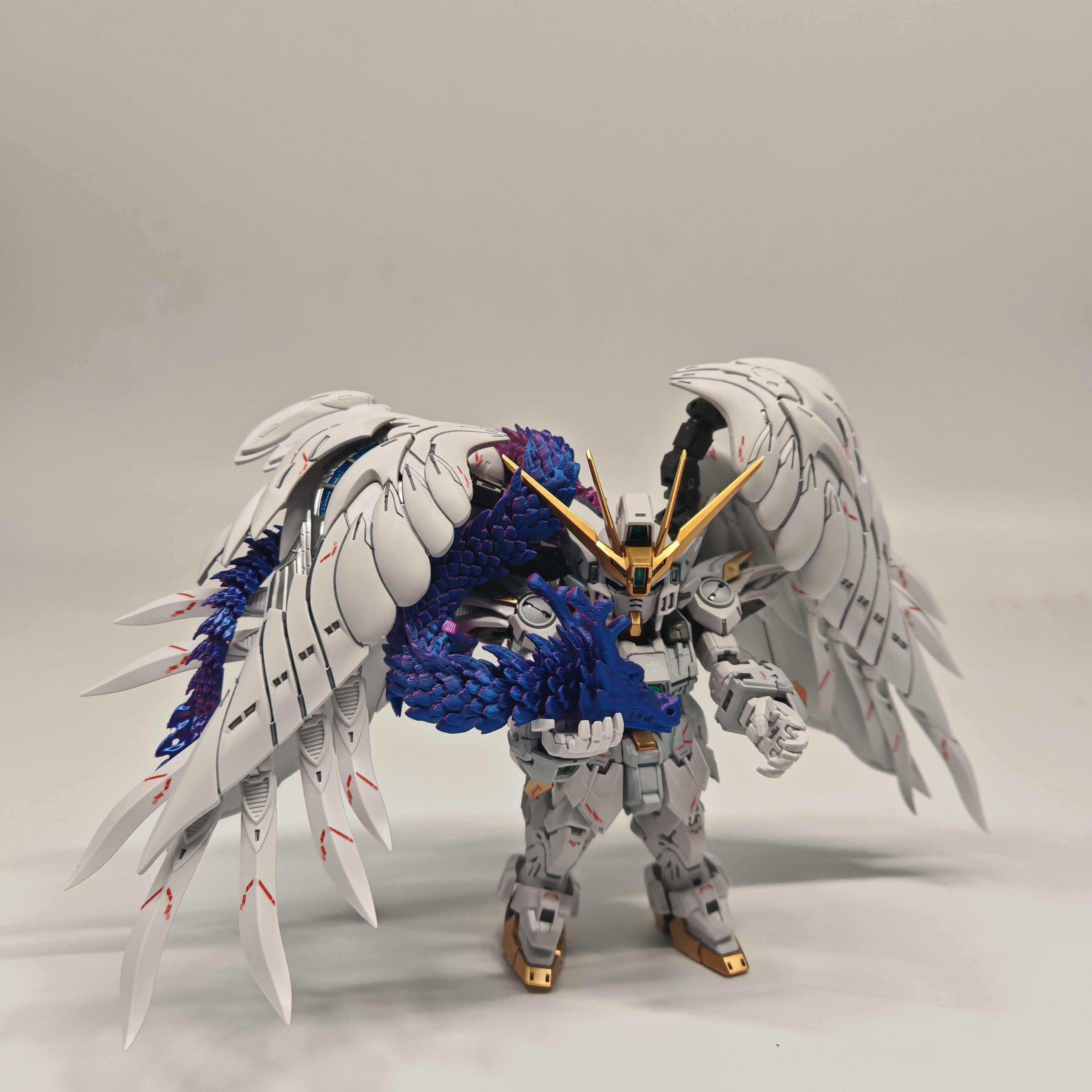 万代MGSD成品飞翼零式巴巴托斯高达EW白雪姬改色掉毛拼装黑天鹅