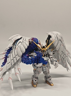 万代MGSD成品飞翼零式巴巴托斯高达EW白雪姬改色掉毛拼装黑天鹅
