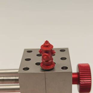 1：64 比例合金车场景 微缩 消防栓加油站工地模型配件道具