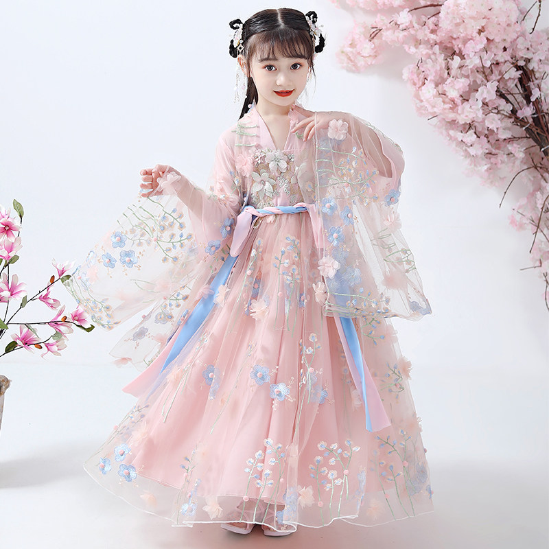 儿童汉服女童中国风短袖薄款夏季
