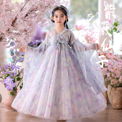 爱贝佳春夏女童超仙汉服新款裙子